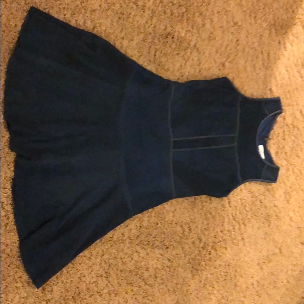 Blue Parker suede mini dress